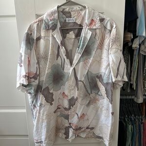 Floral Short Sleeve Button Down